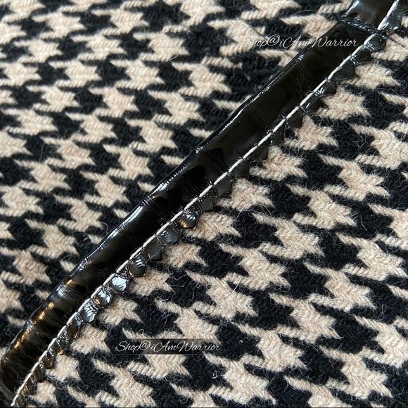 Tracy Reese tan & black houndstooth wool cardigan sweater blazer Shop@iAmWarrior - Picture 8 of 10